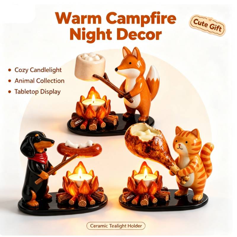 Home Decor Cat - Cat Tealight Holders, Cute Animal Candle