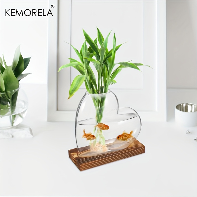 Terrarium Glass Bottle - Love Hydroponic Vase 1/2PCS Green Plant