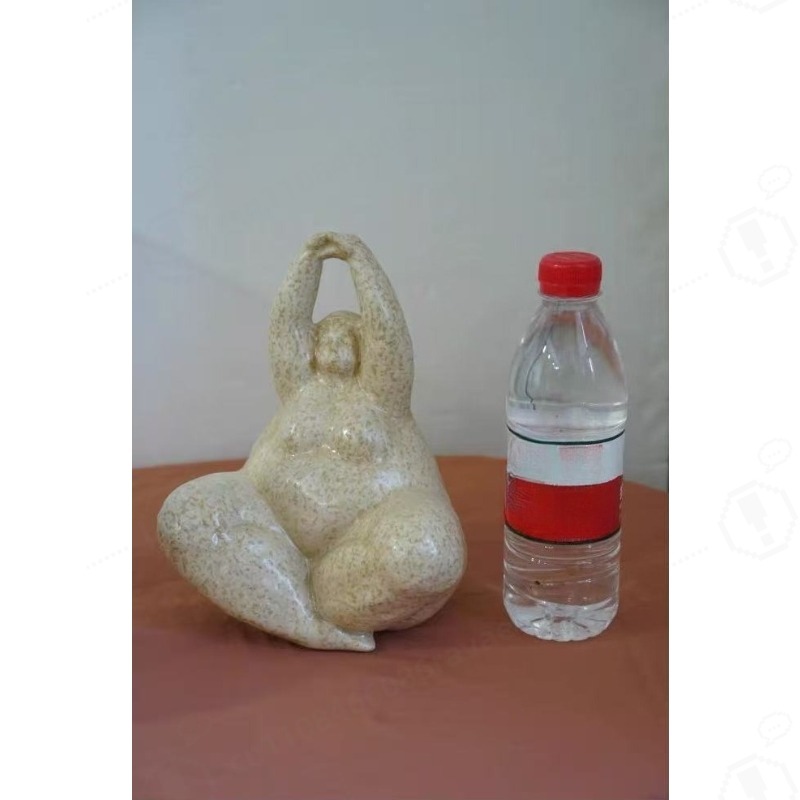 Home Decor Statue - Handcrafted Sandstone Resin Figurine Abstract Chubby