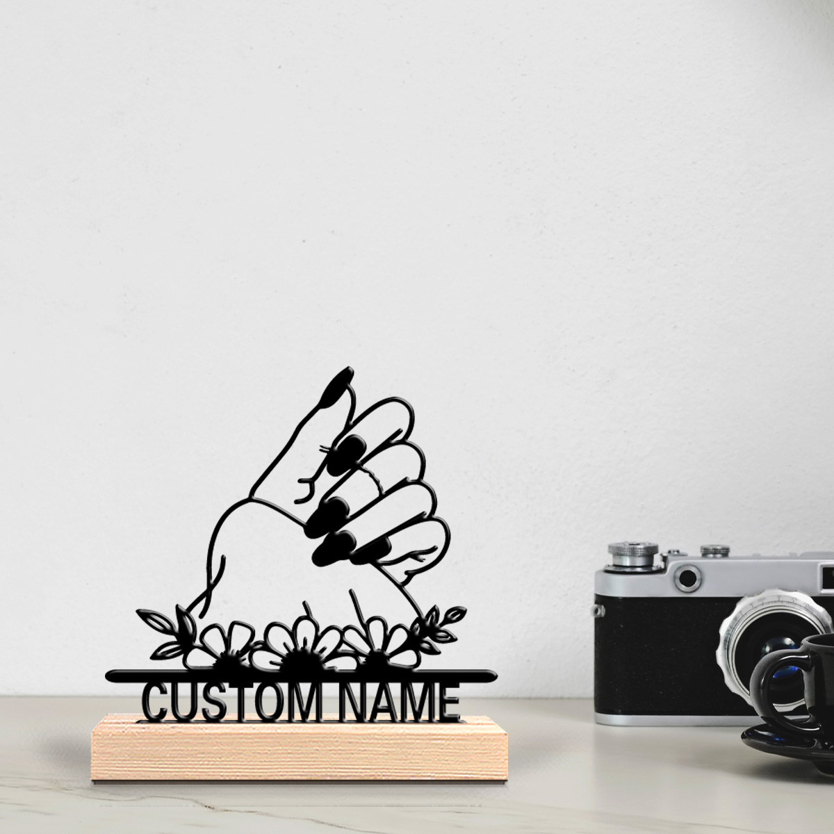 Home Decor Statue - 1pc salon nail Customized Letter Metal