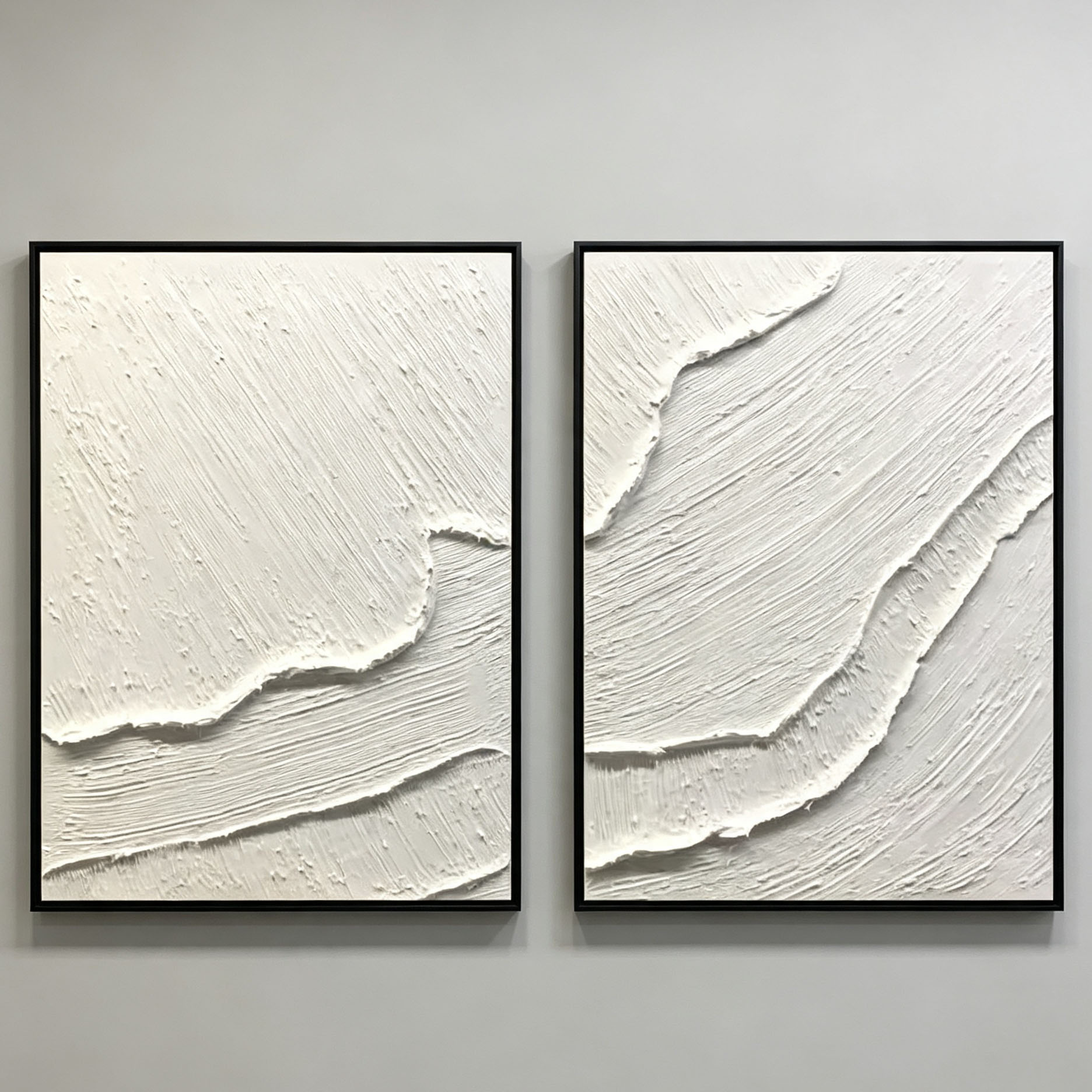 Hand-Painted White 3D Thick Te - Abstract Oil Painting review and price