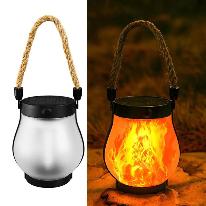 Solar Flame Lamp USB Rechargea - Rope Light Decoration review and price