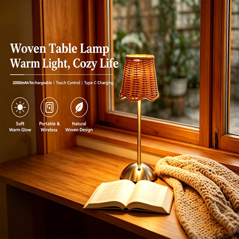 Bohemian Woven Rattan Art Tabl - Home Decor Lighting review and price