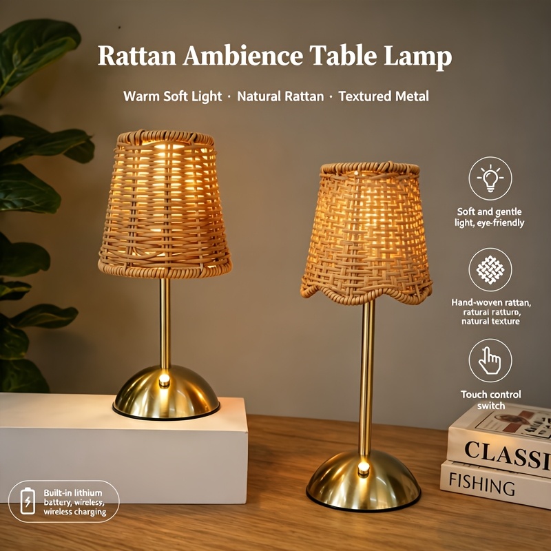 Bohemian Woven Rattan Art Tabl - Home Decor Lighting review and price