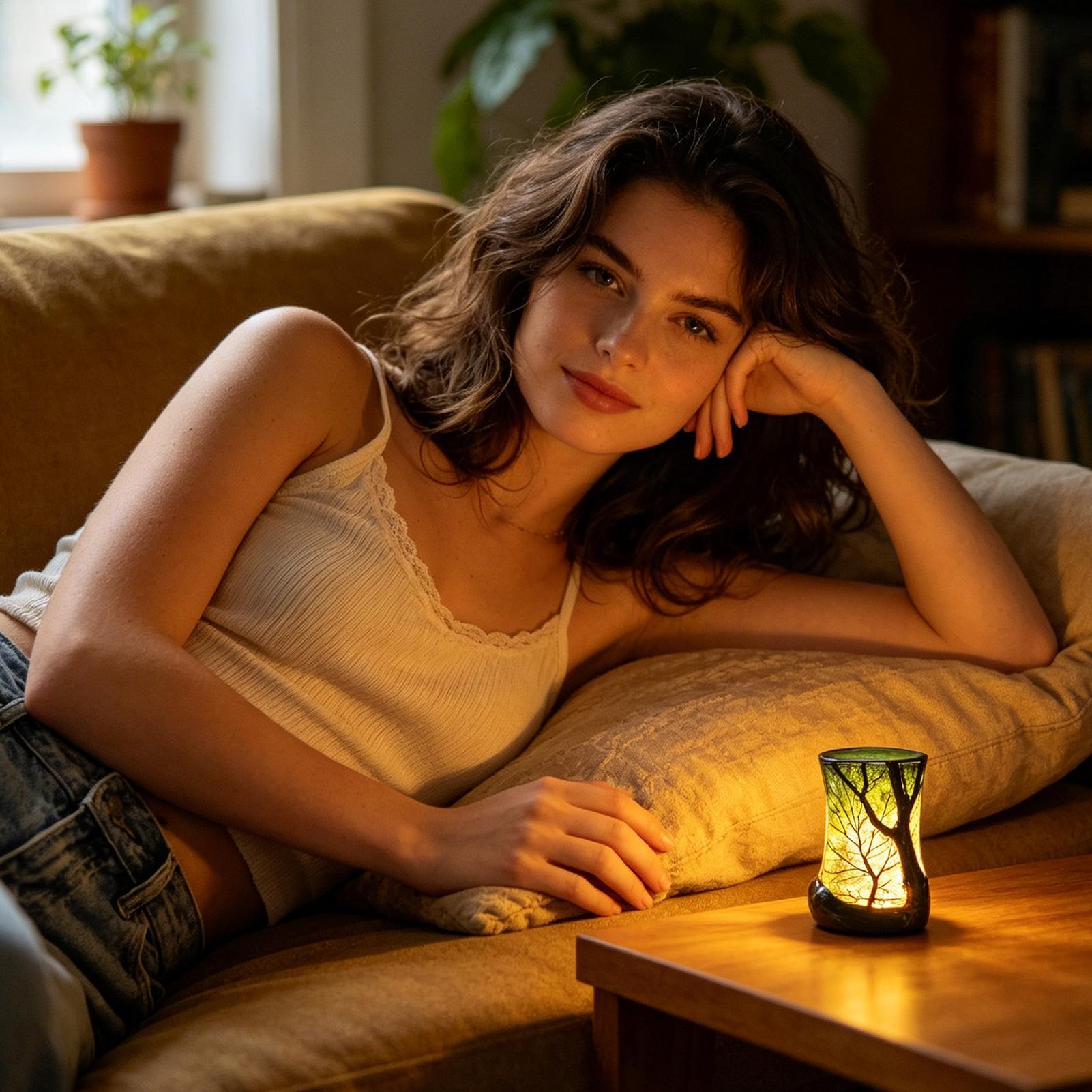 Bedside Table Lamp Forest Nigh - Home Decor Lighting review and price
