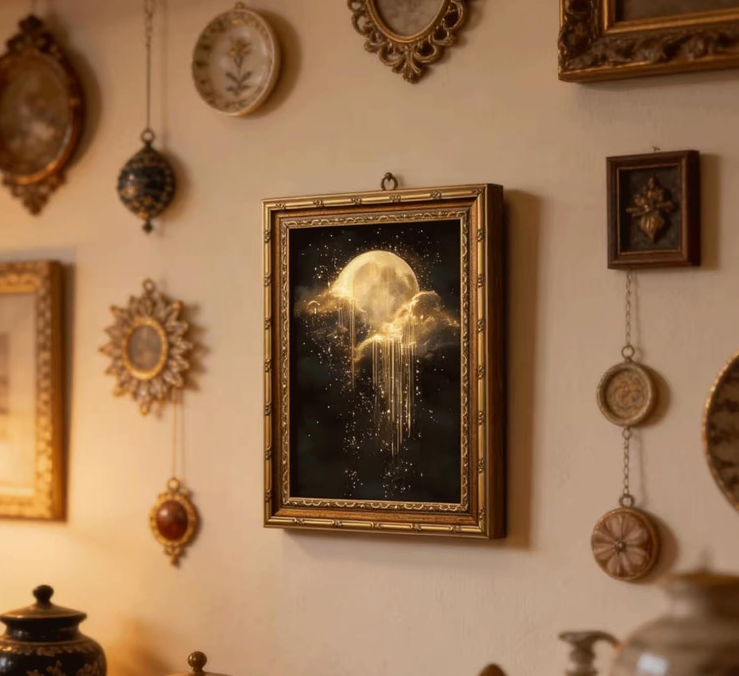Antique Framed Celestial Canva - Abstract Oil Painting review and price