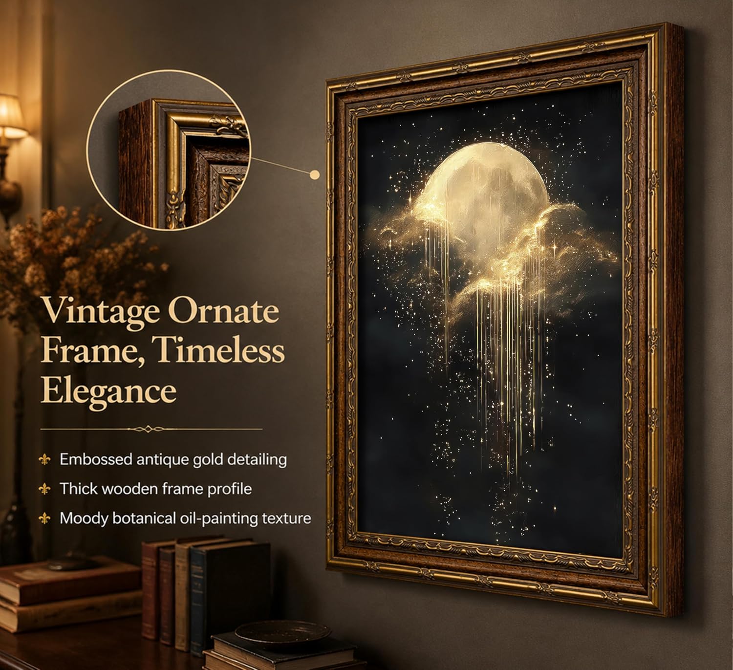 Antique Framed Celestial Canva - Abstract Oil Painting review and price