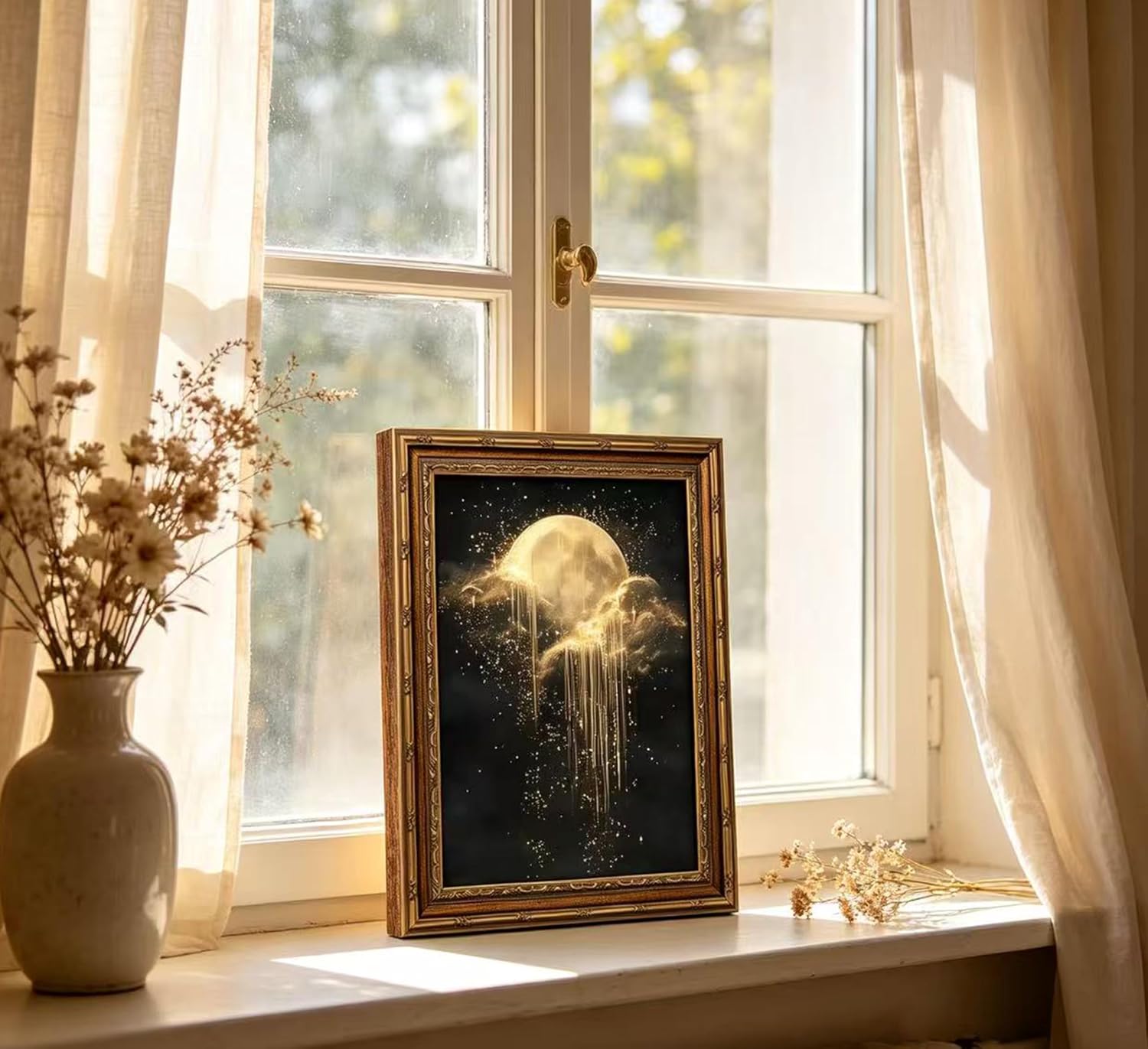 Antique Framed Celestial Canva - Abstract Oil Painting review and price
