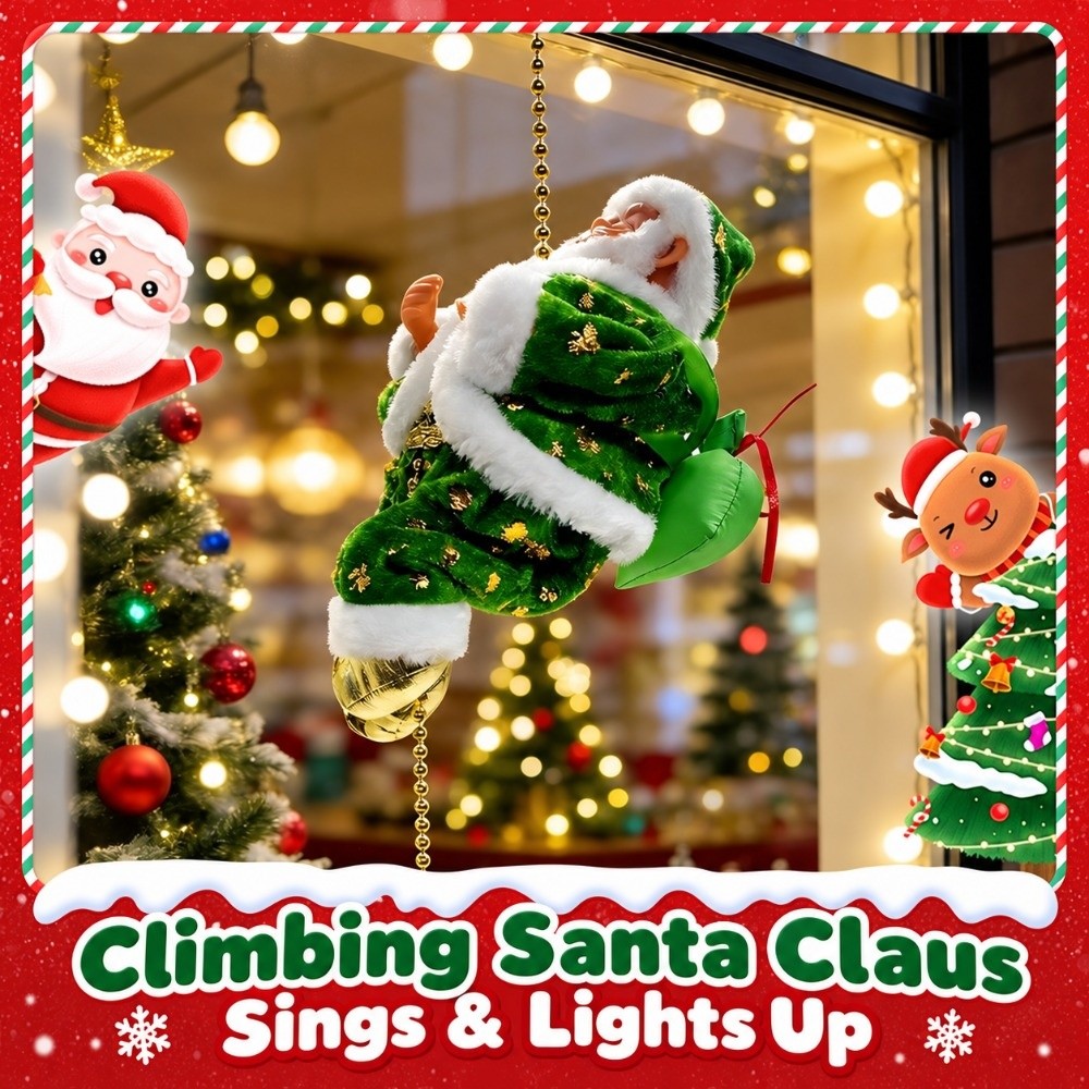 Electric Santa Claus Climbing  - Rope Light Decoration review and price