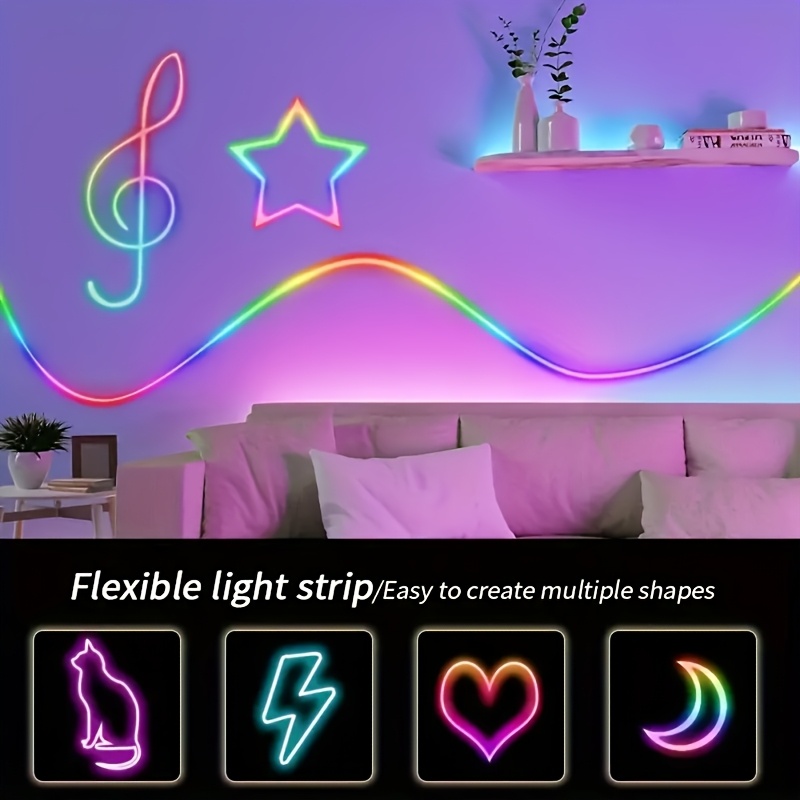 RGBIC Flexible Neon Strip Ligh - Rope Light Decoration review and price