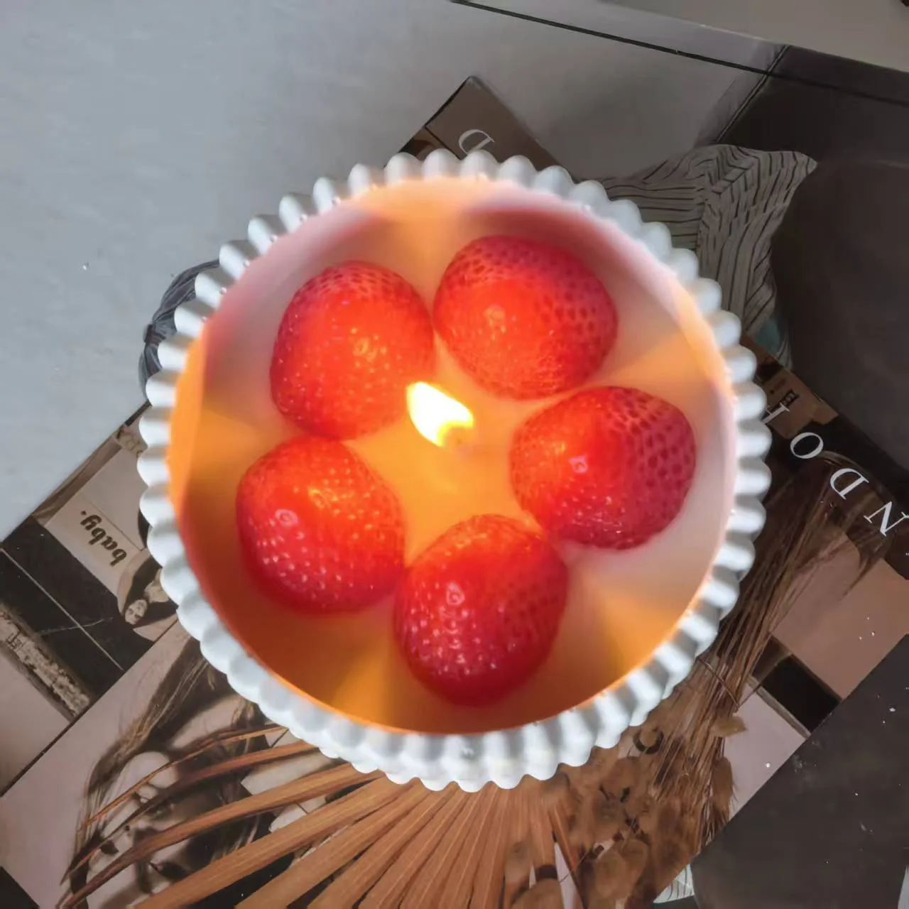 2pcs Strawberry Gypsum Bowl Sc - Home Decor Essentials review and price