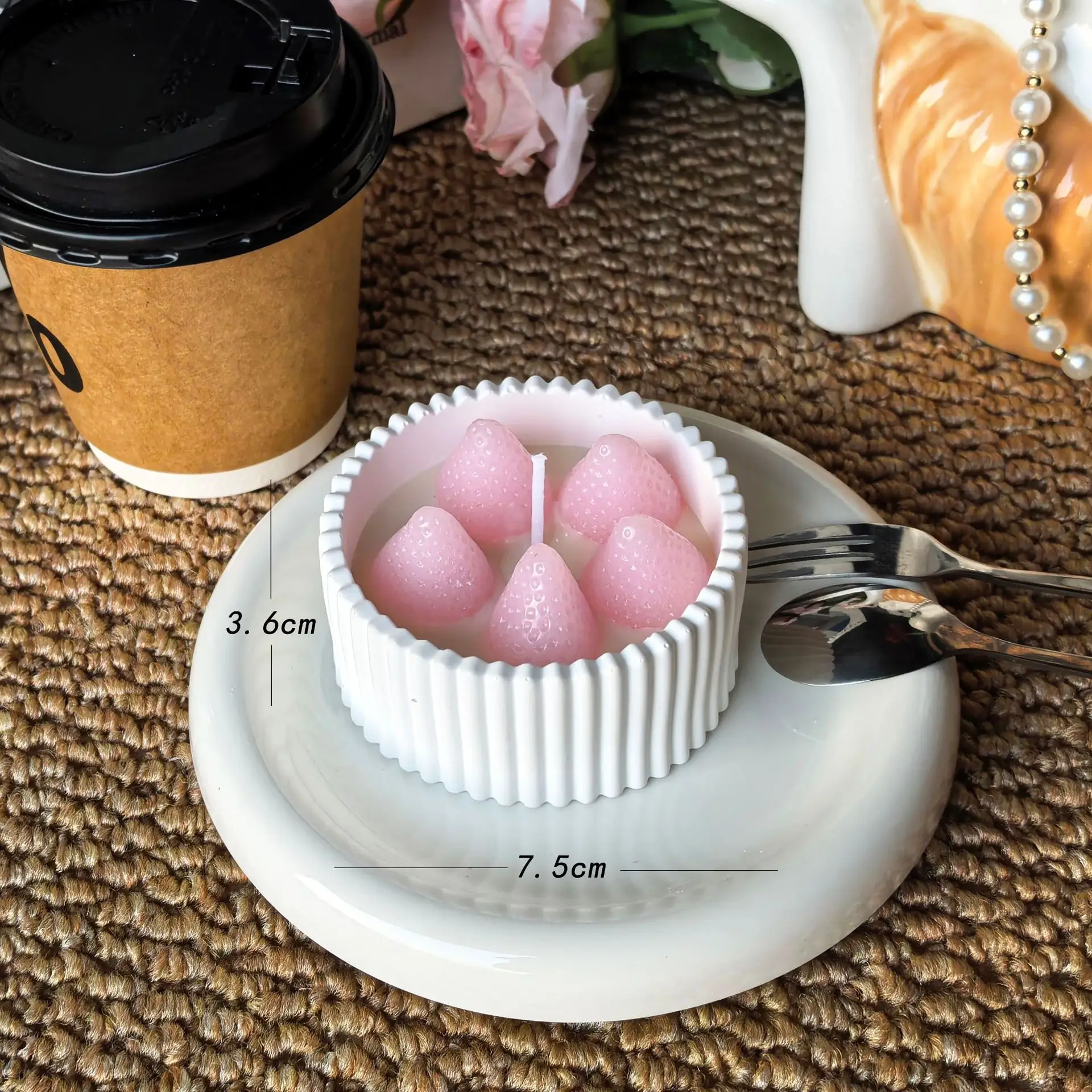 2pcs Strawberry Gypsum Bowl Sc - Home Decor Essentials review and price