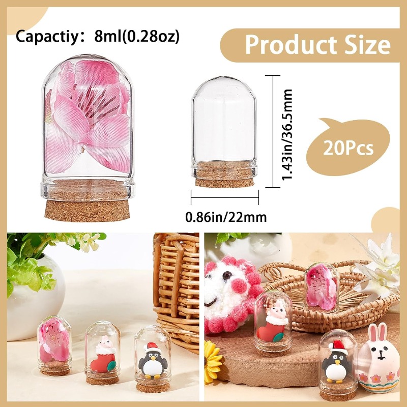 20 Sets Glass Cloche Dome Mini - Terrarium Glass Bottle review and price