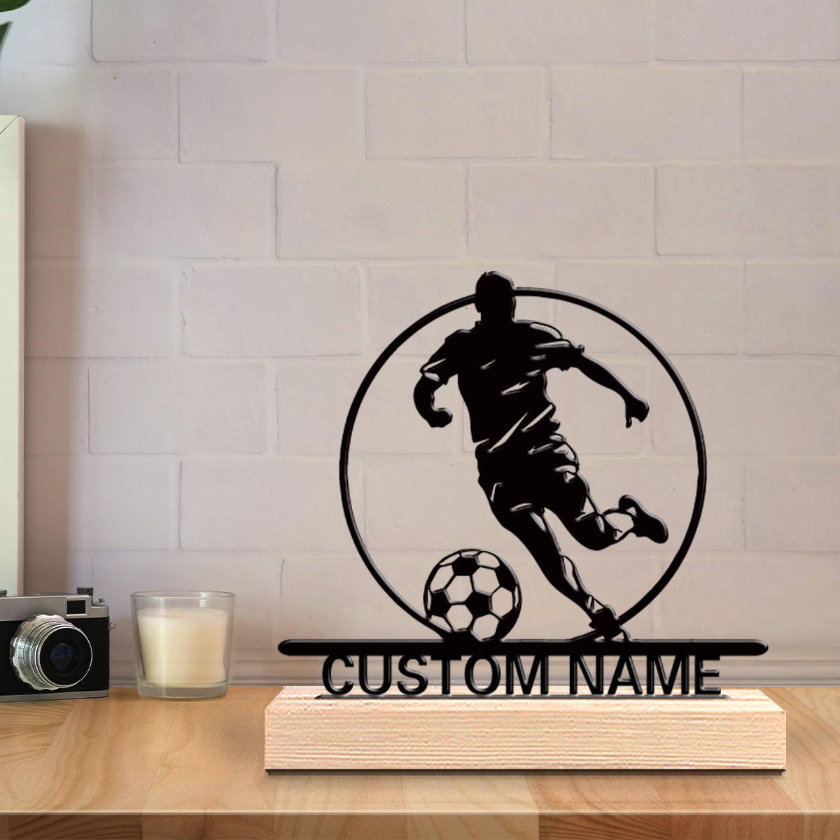 Custom Soccer Player Metal Sta - Home Decor Statue review and price