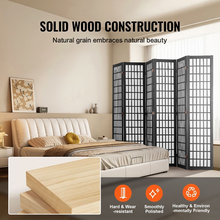 6 Panel Japanese Room Divider  - Home Decor Wall Panels review and price