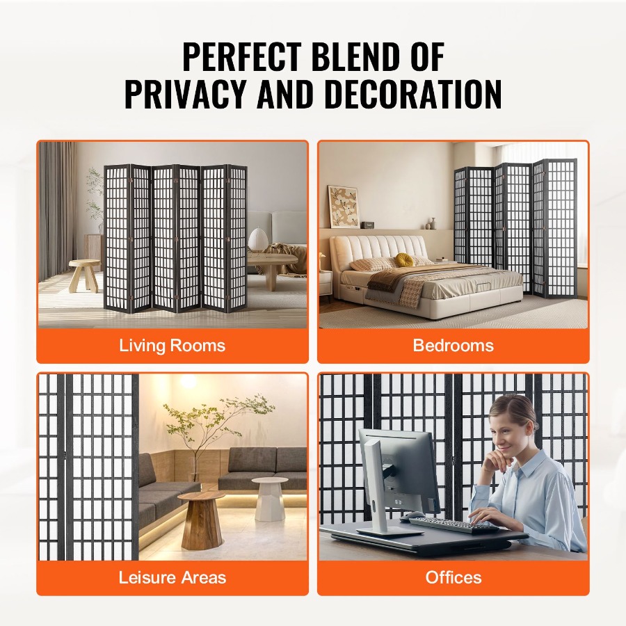 6 Panel Japanese Room Divider  - Home Decor Wall Panels review and price