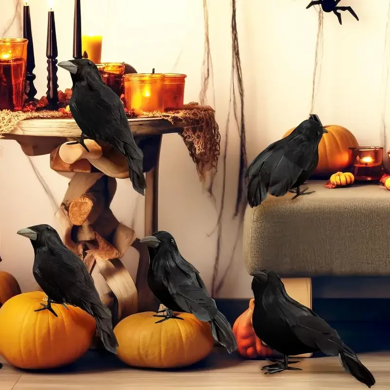 1PC Black Crow Halloween Decor - Home Decor Halloween review and price