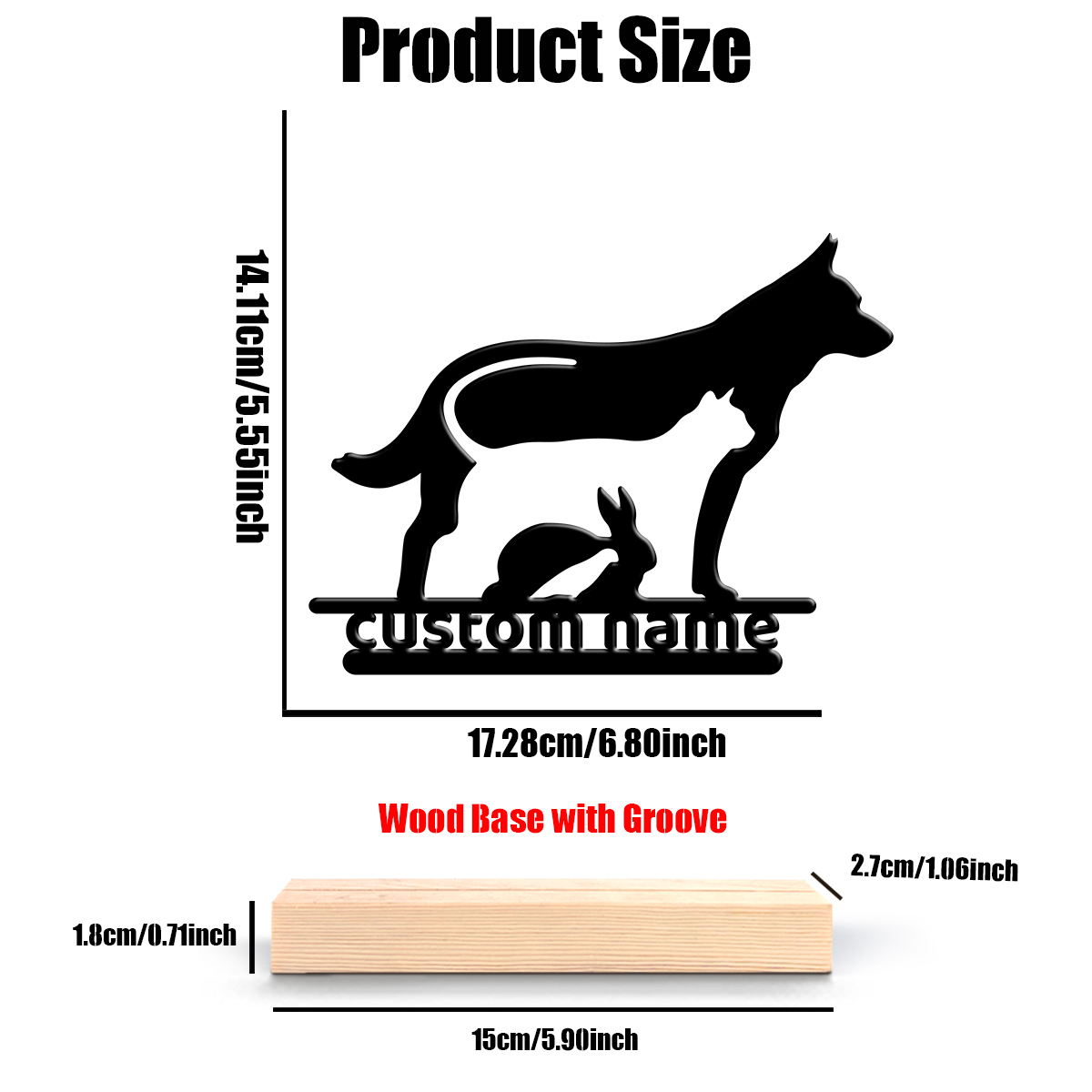 1Pc Csutom Dog Cat Rabbit Wood - Home Decor Cat review and price