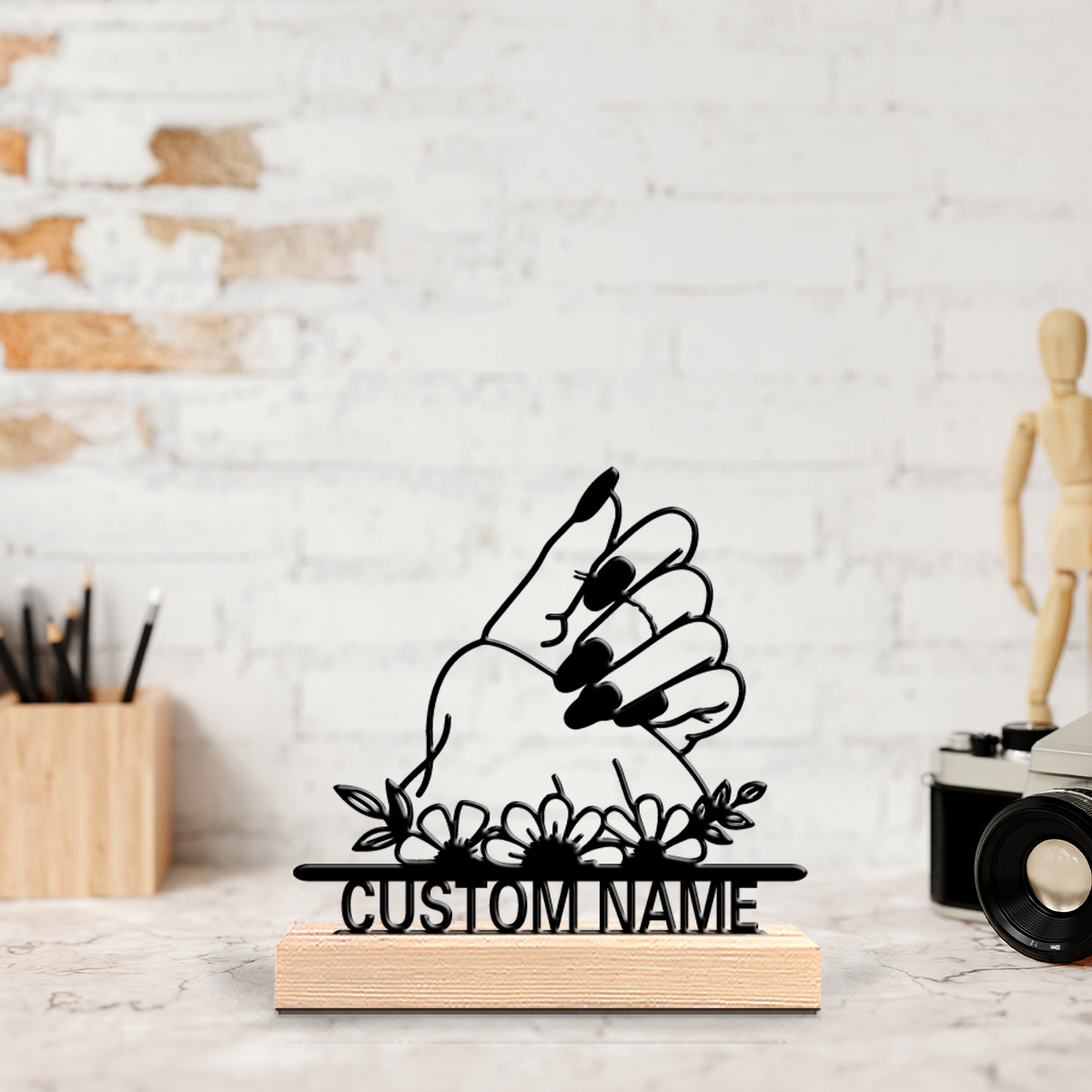 1pc salon nail Customized Lett - Home Decor Statue review and price