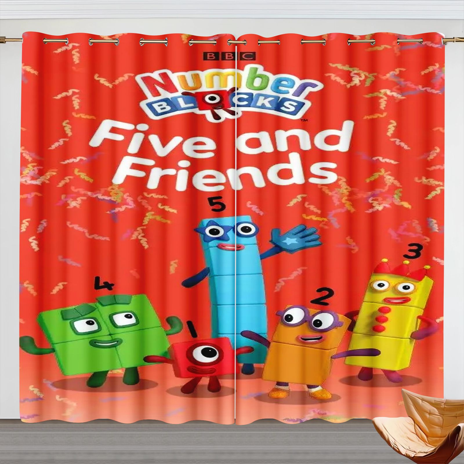 Numberblocks Cartoon Curtains, - Home Decor Wall Panels review and price