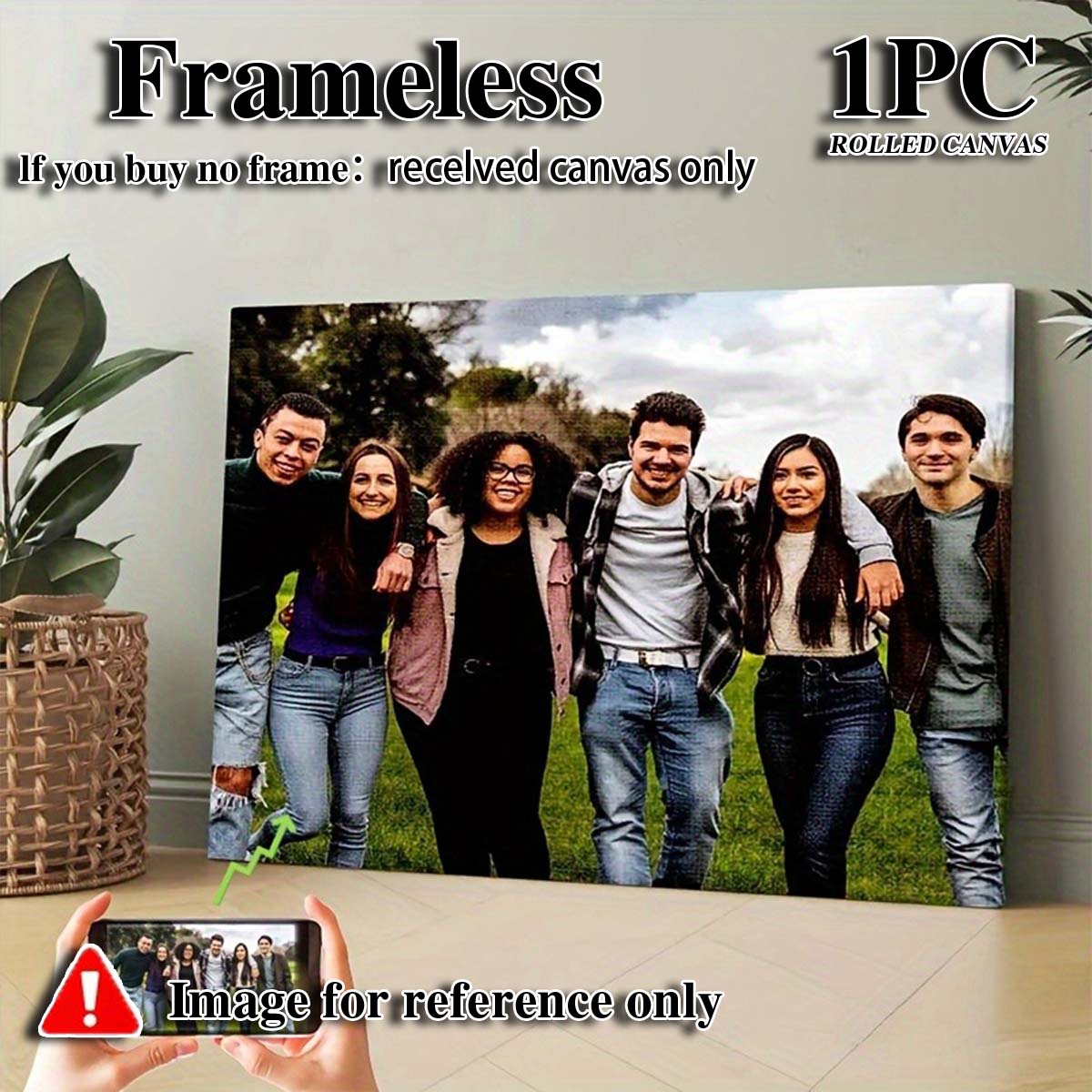 Custom 2D Photo Canvas Wall Ar - Home Decor Fabric review and price