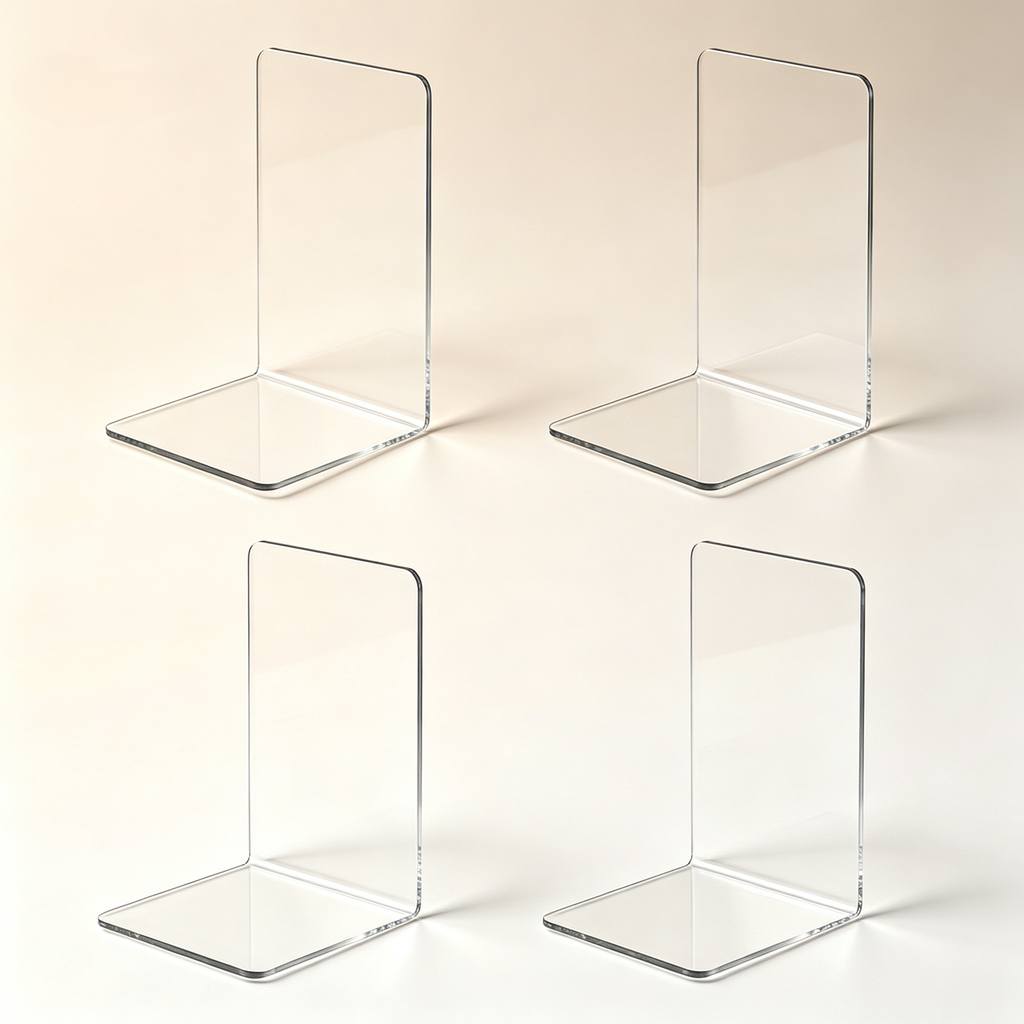 6 Pcs Transparent Acrylic Book - Aesthetic Bookend review and price