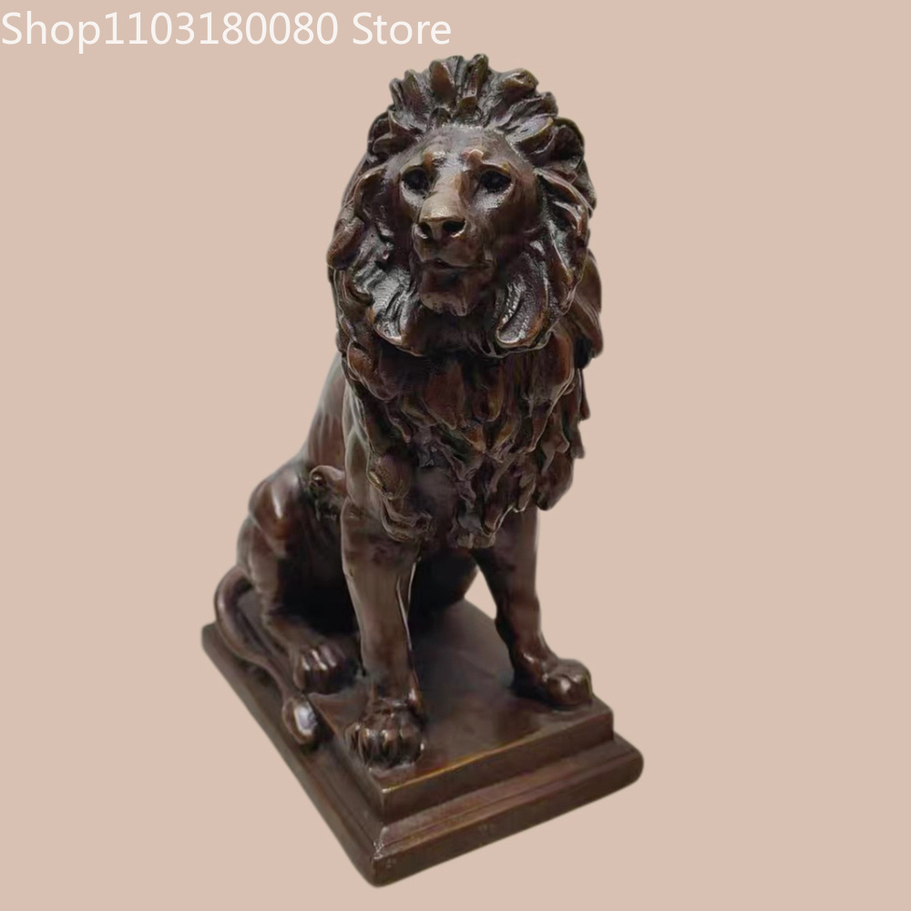 21cm Antique Finish Copper Lio - Home Decor Statue review and price