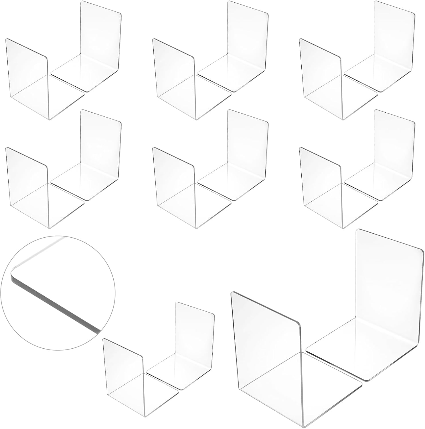 2-8pcs Transparent Acrylic Boo - Aesthetic Bookend review and price