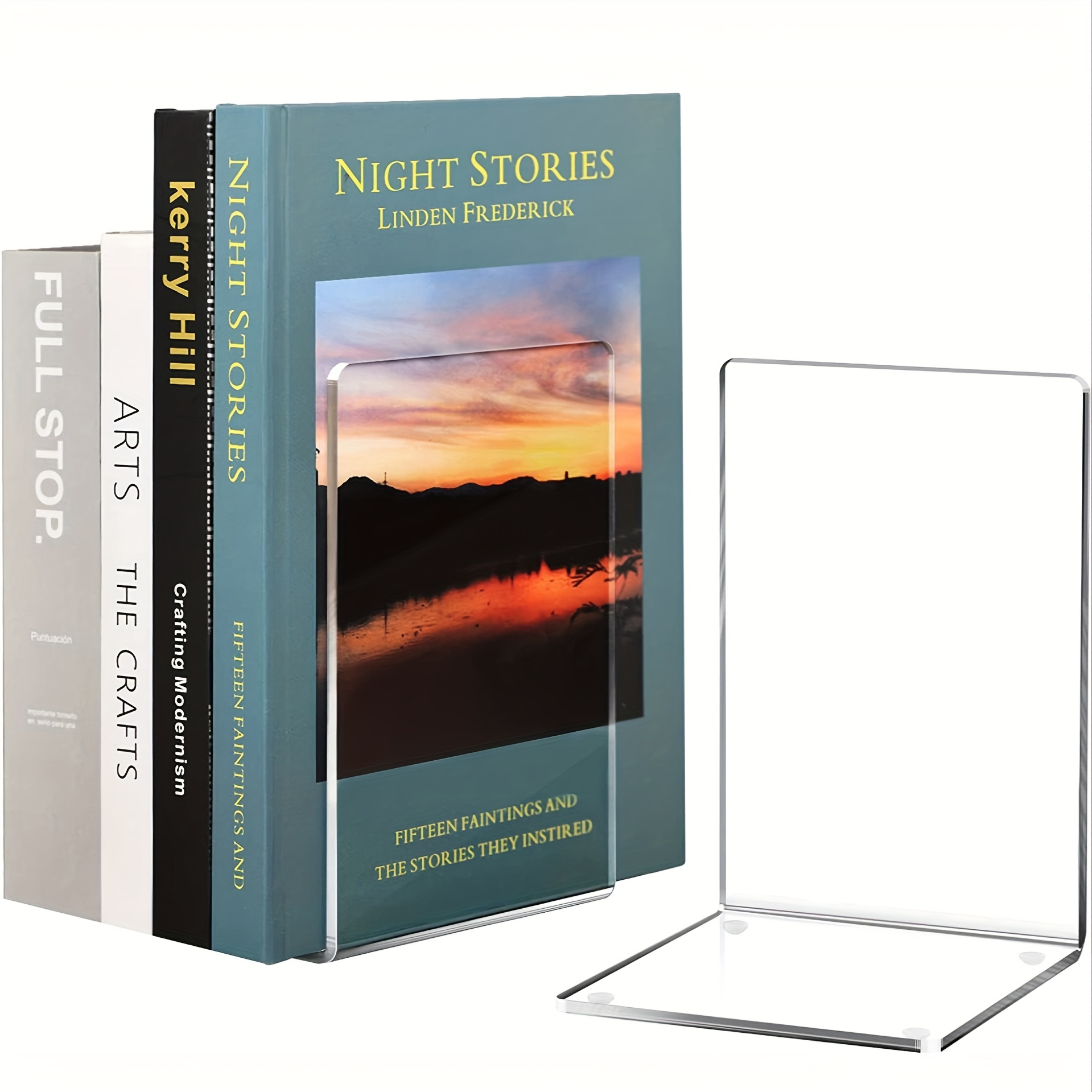2-8pcs Transparent Acrylic Boo - Aesthetic Bookend review and price