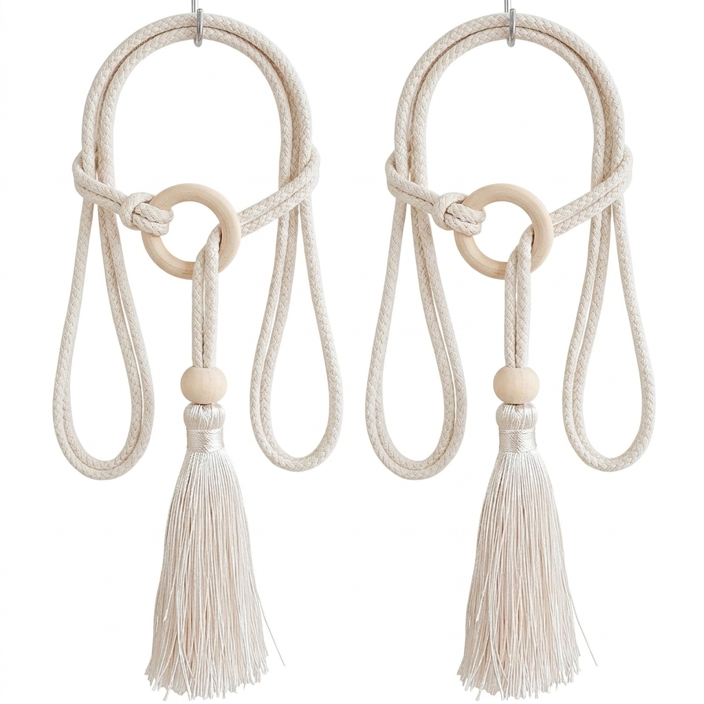 Curtain Tiebacks 1 Pair Modern - Rope Light Decoration review and price
