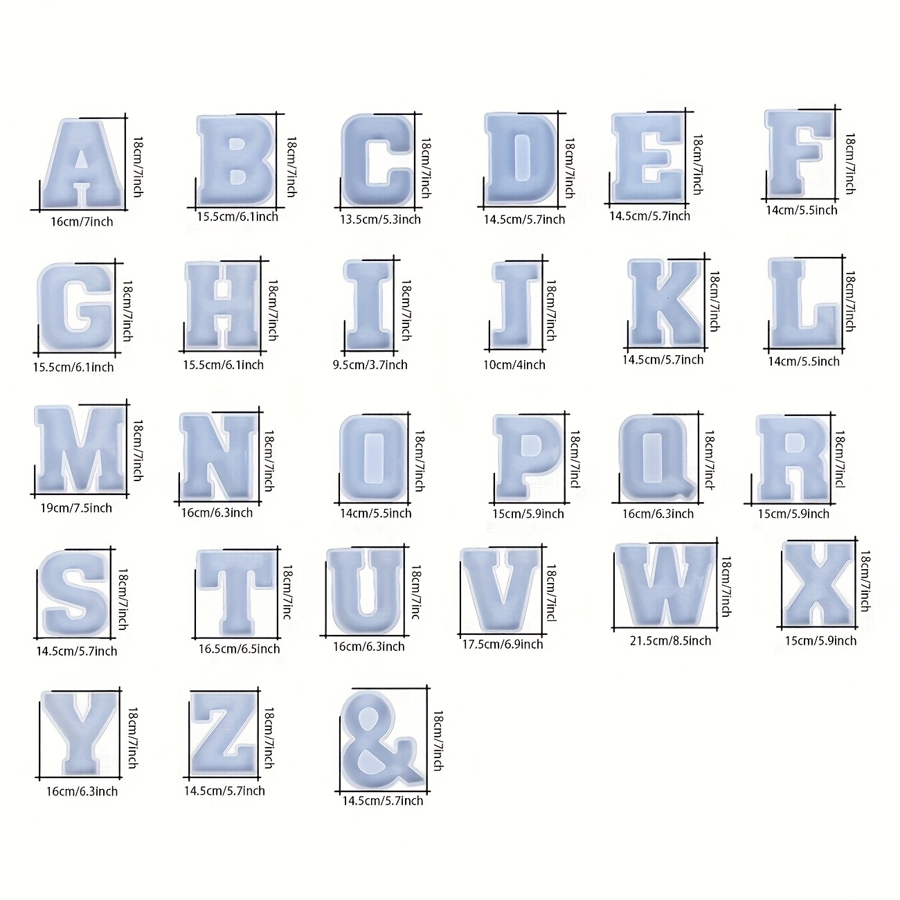 7-Inch Large Letter Resin Mold - Home Decor Manufacturers review and price