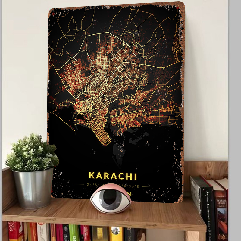 Karachi Pakistan City Map Meta - Home Decor Karachi review and price