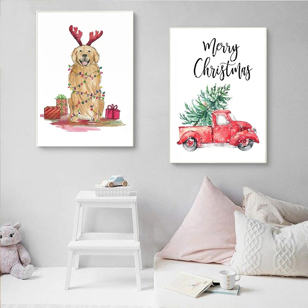 Cartoon Christmas Holiday Tree - Abstract Oil Painting review and price
