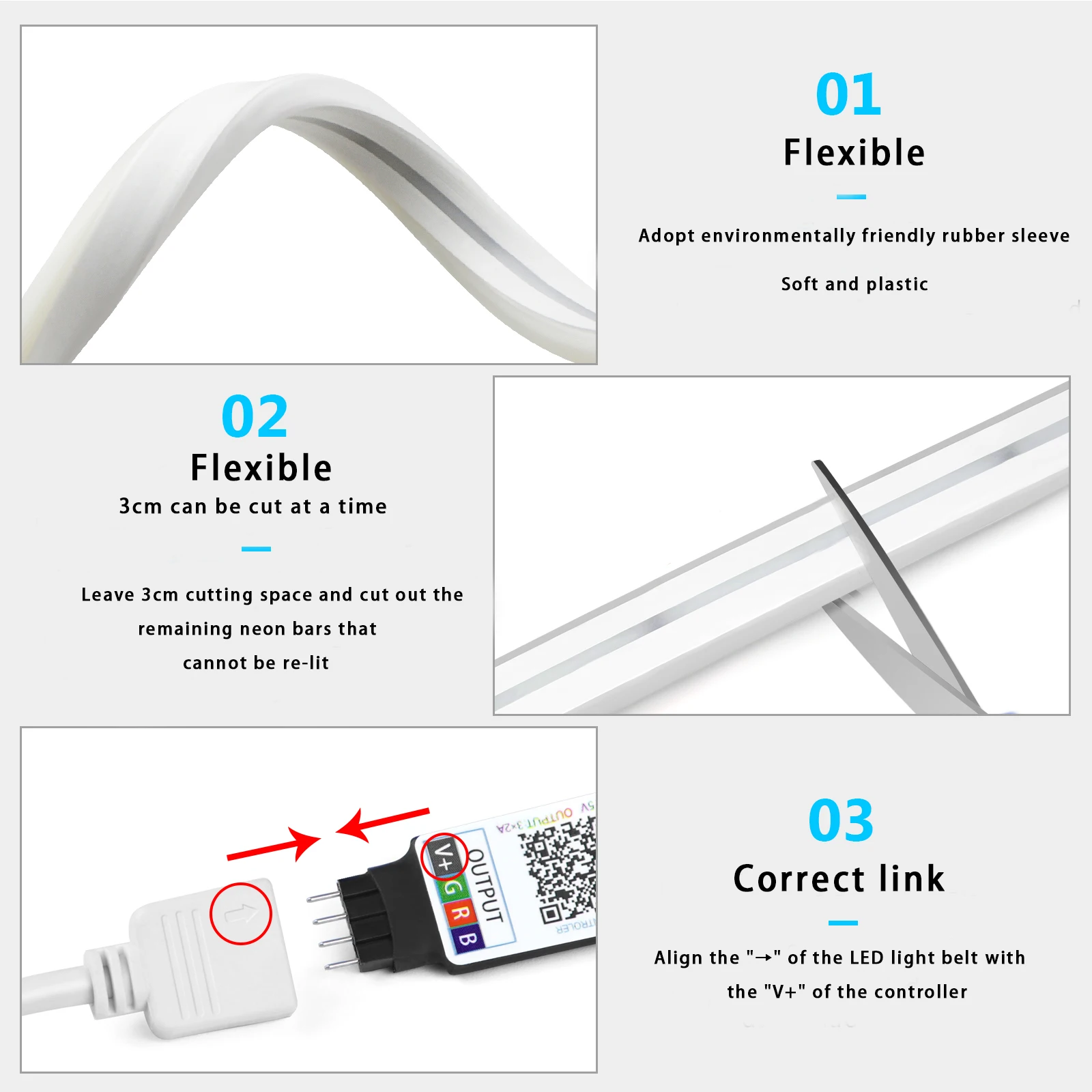 1-5m RGB LED Neon Strip Light  - Home Decor Lighting review and price
